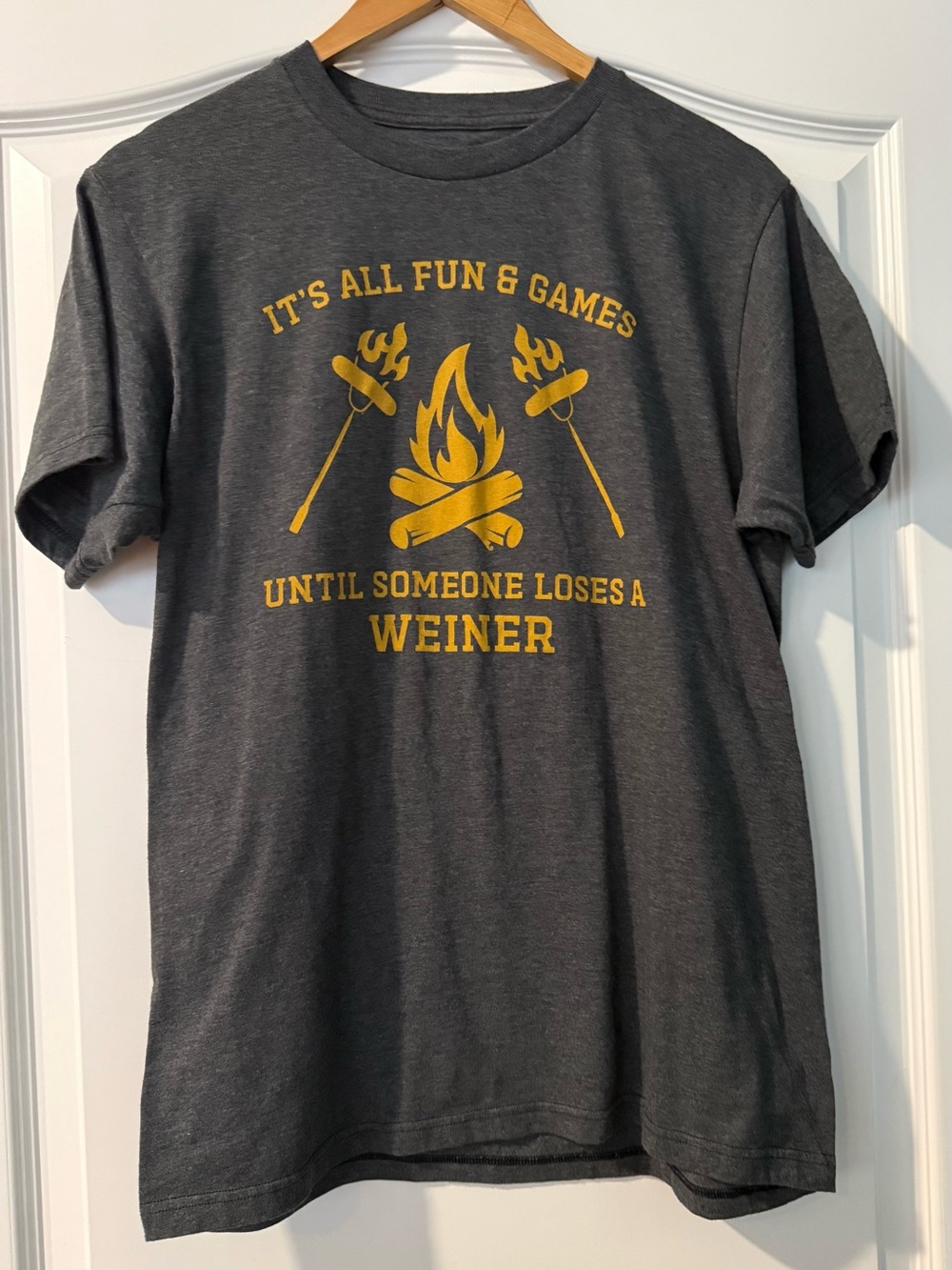 Melmarc Gray Humorous Campfire Graphic Tee - It's All Fun & Games